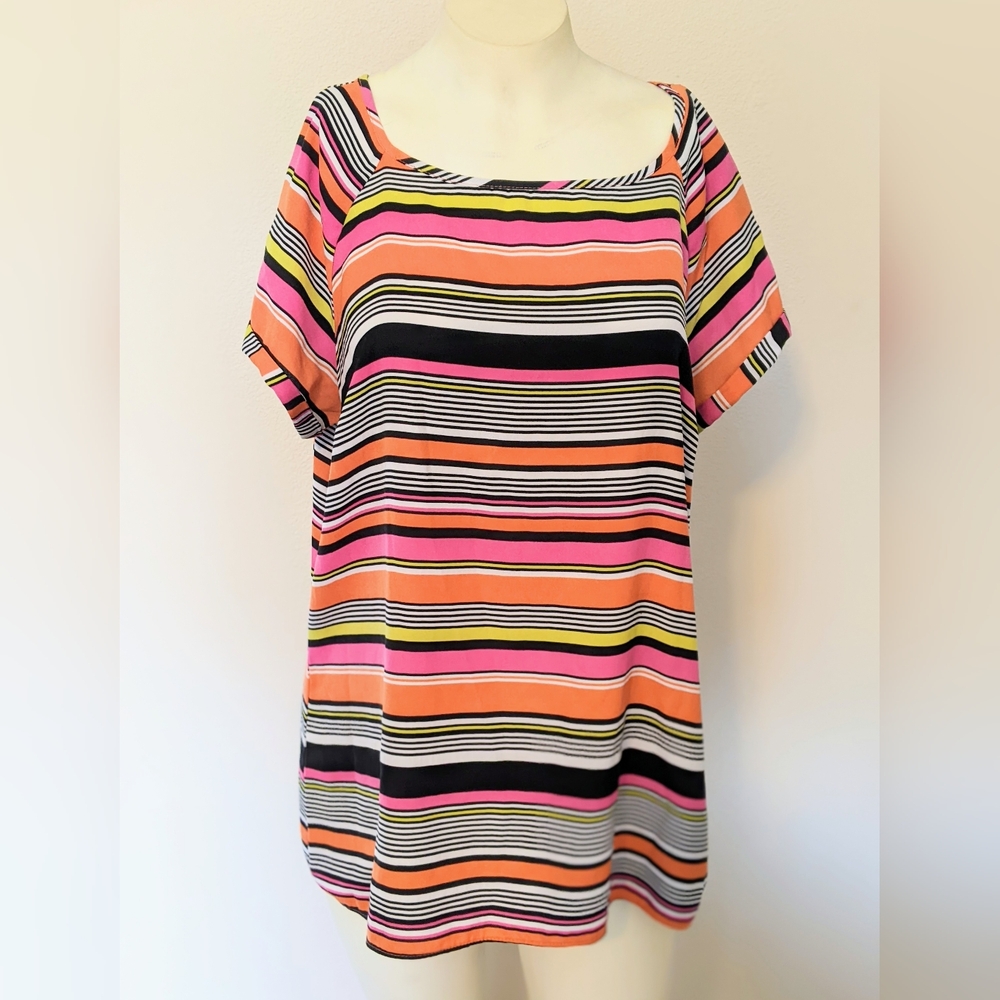 Stripped short sleeve shirt/ tunic